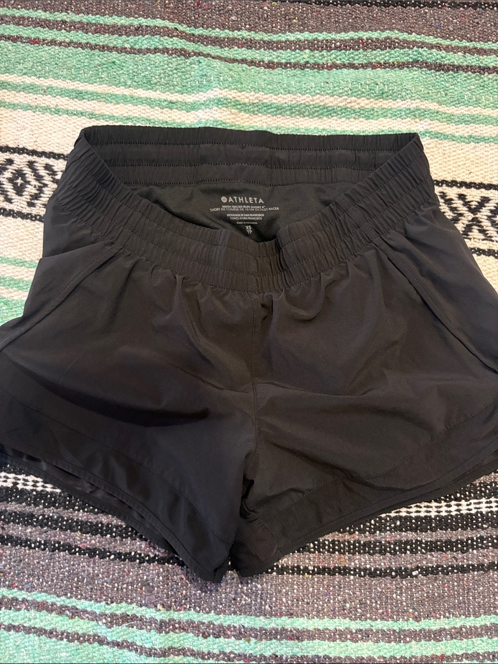 Athleta Black Women's Athletic Shorts with Elastic Waistband